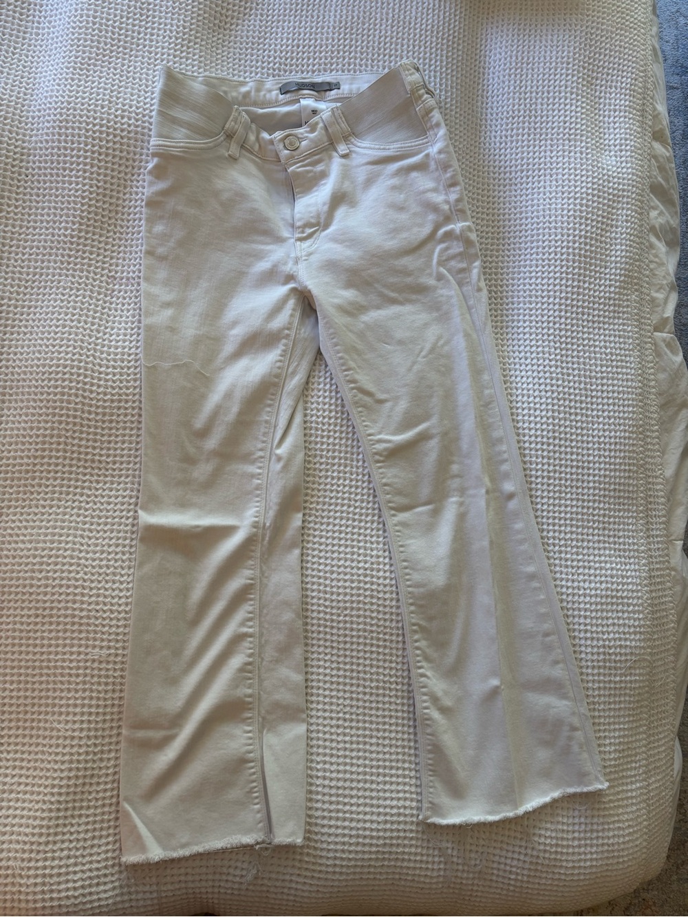Maternity Hudson Jeans Women's Off-White Boot Cut Jeans